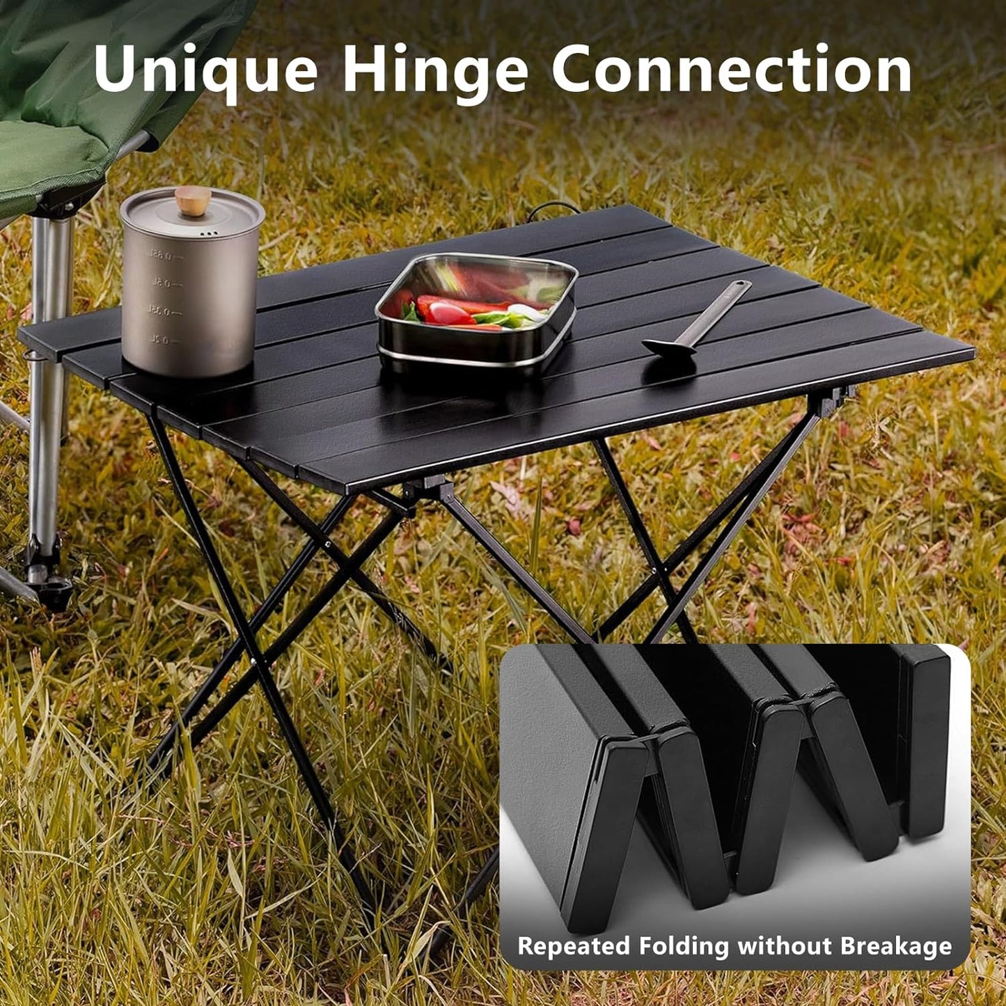 Lightweight Compact Portable Aluminum Folding Camping Table with Carry Bag
